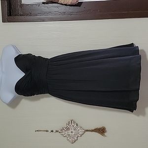 Black strapless dress